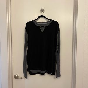 Men’s Hurley Black & Grey Henley, XL